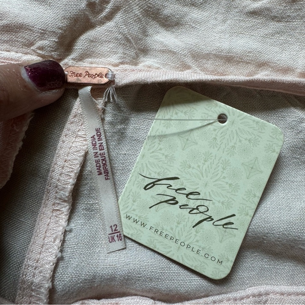 NWT Free People Calla Linen Trouser Shorts - Picture 10 of 13